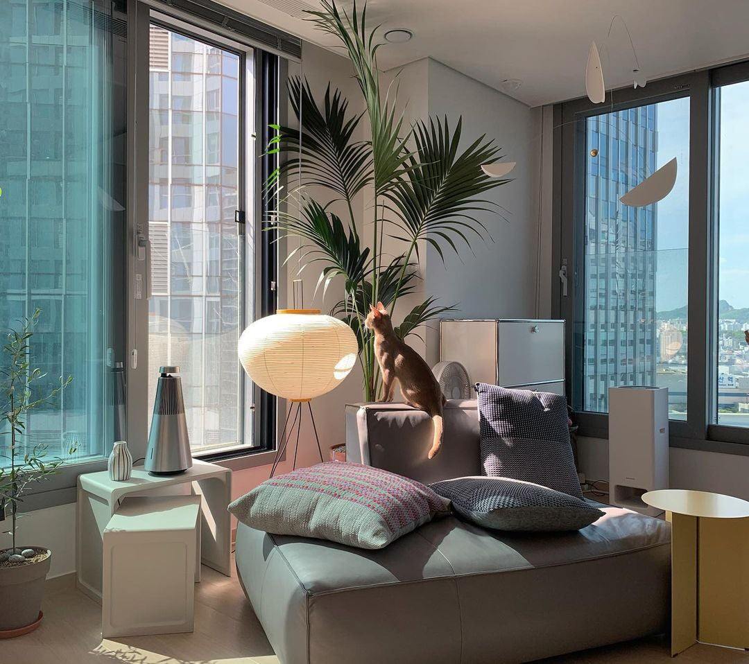 Rice Paper Floor Lamp — Floor Lamp | Maison Monashee — view 129