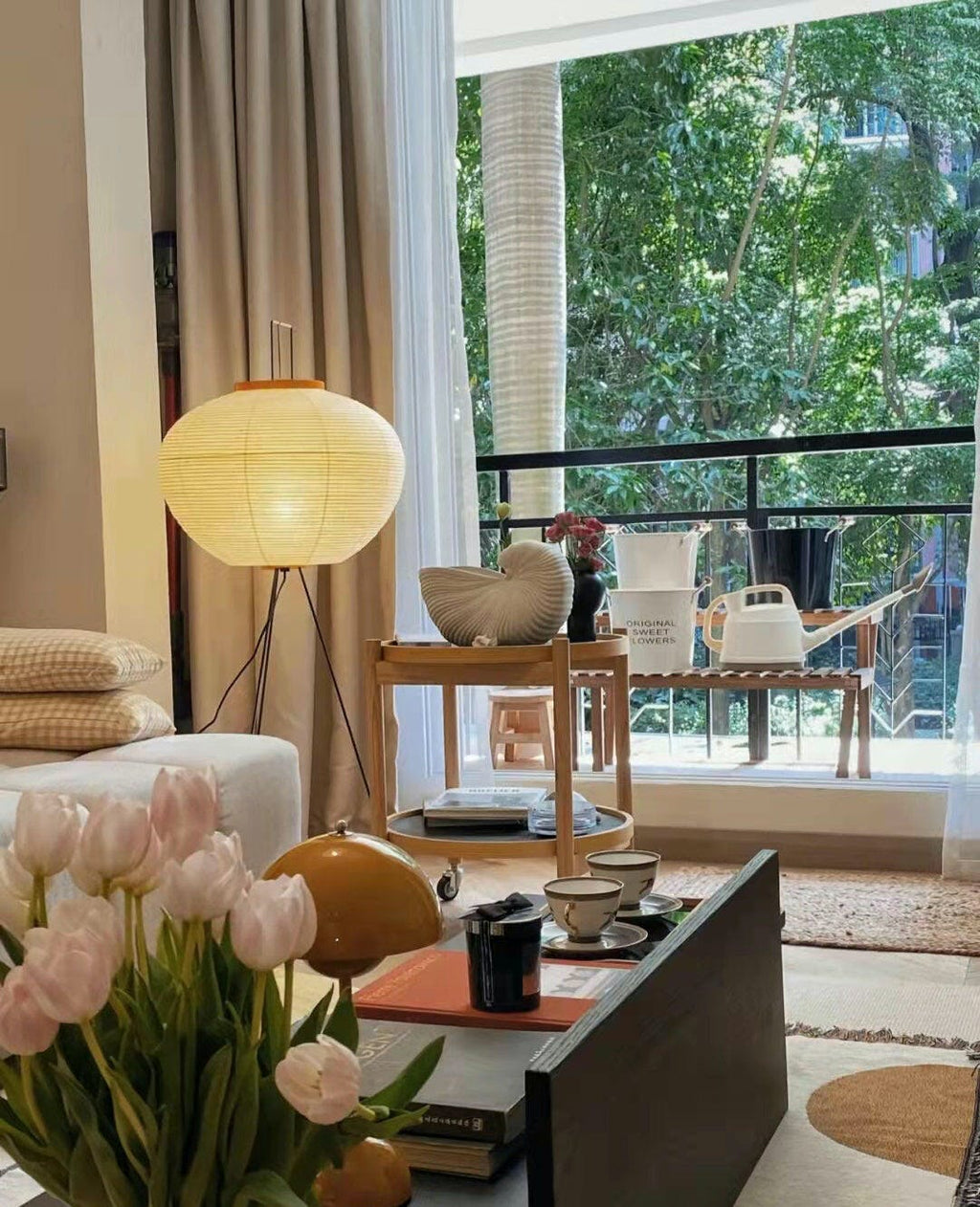Rice Paper Floor Lamp — Floor Lamp | Maison Monashee — view 98