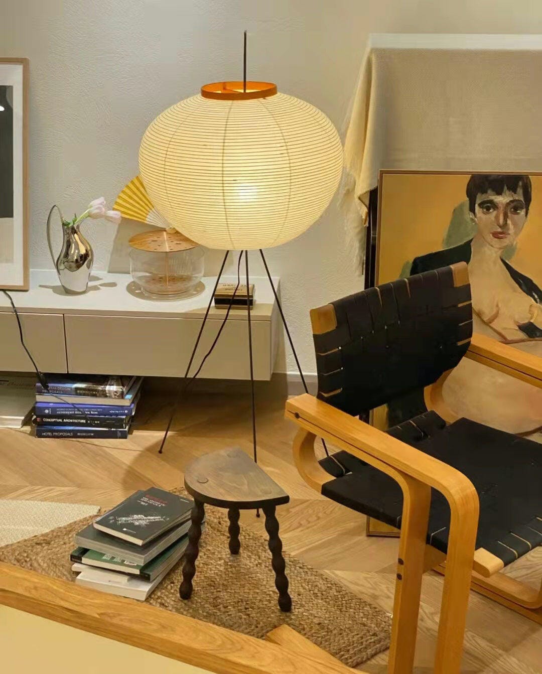 Rice Paper Floor Lamp — Floor Lamp | Maison Monashee — view 32