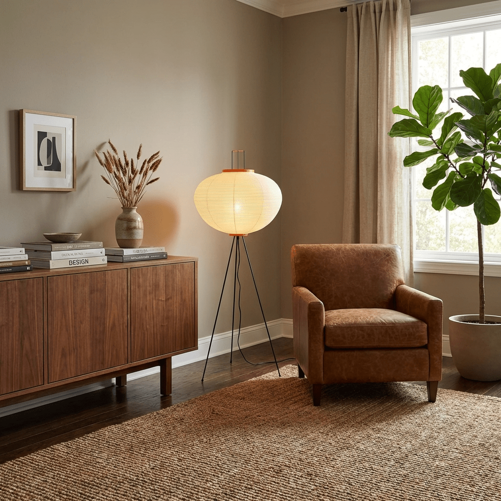 Rice Paper Floor Lamp — Floor Lamp | Maison Monashee — view 4