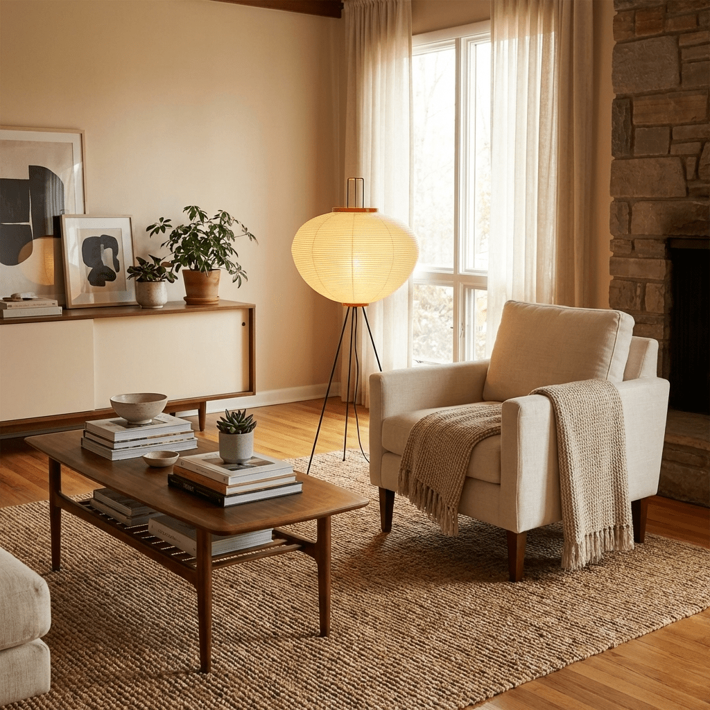 Rice Paper Floor Lamp — Floor Lamp | Maison Monashee — view 3