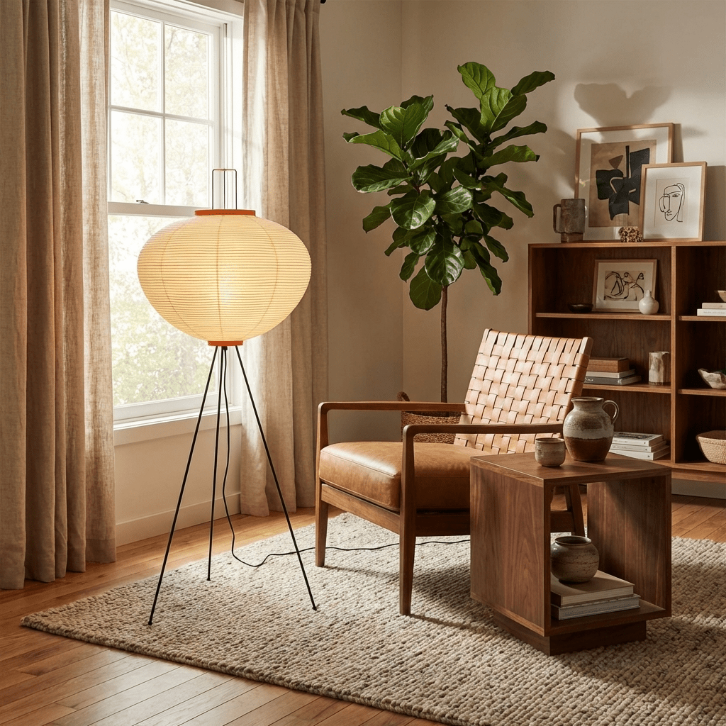 Rice Paper Floor Lamp — Floor Lamp | Maison Monashee — view 2