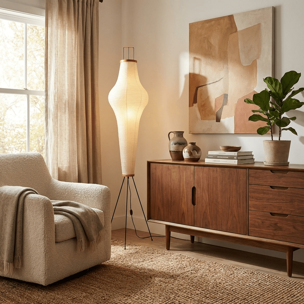 Rice Paper Floor Lamp — Floor Lamp | Maison Monashee — view 6