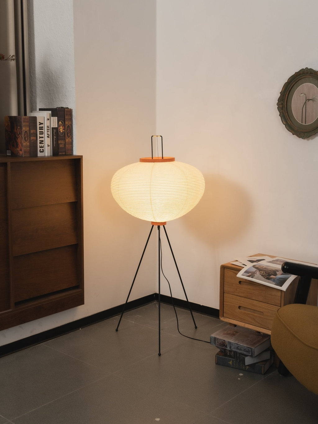 Rice Paper Floor Lamp — Floor Lamp | Maison Monashee — view 194