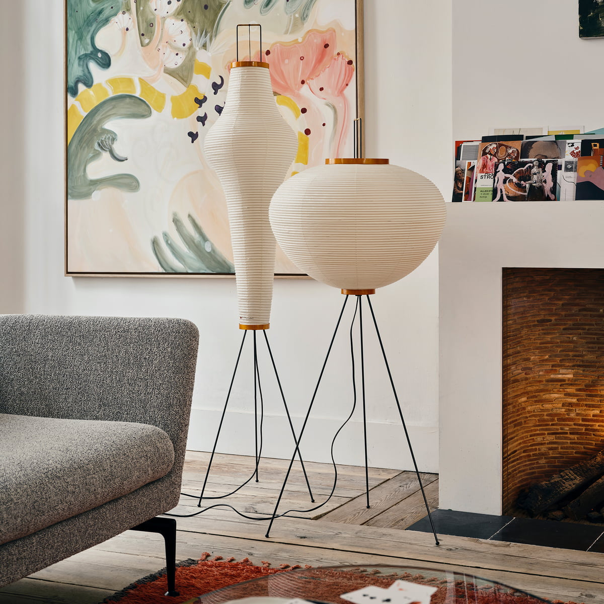 Rice Paper Floor Lamp — Floor Lamp | Maison Monashee — view 23