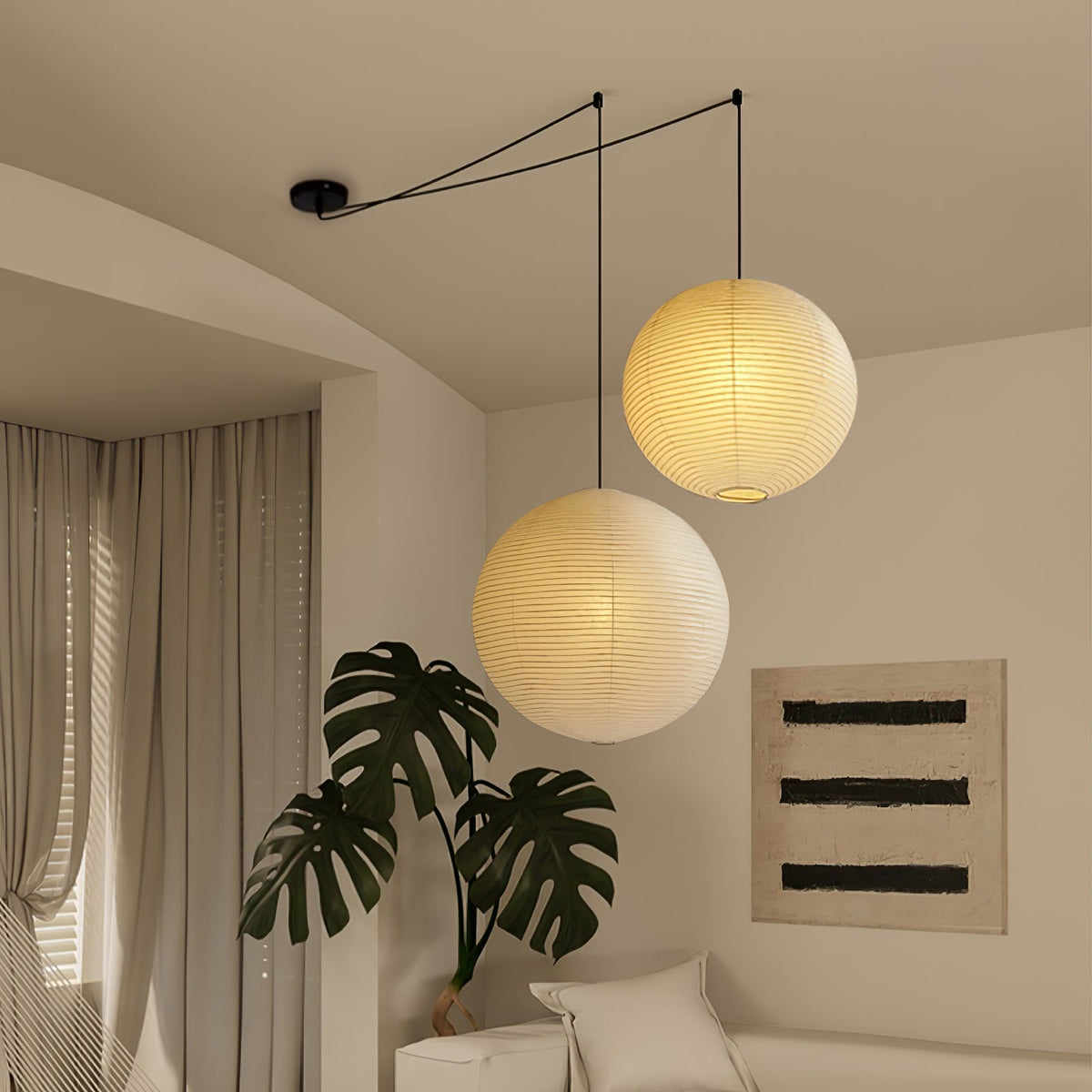 Japanese Lantern Pendant Light — Pendant Light | Maison Monashee — view 35