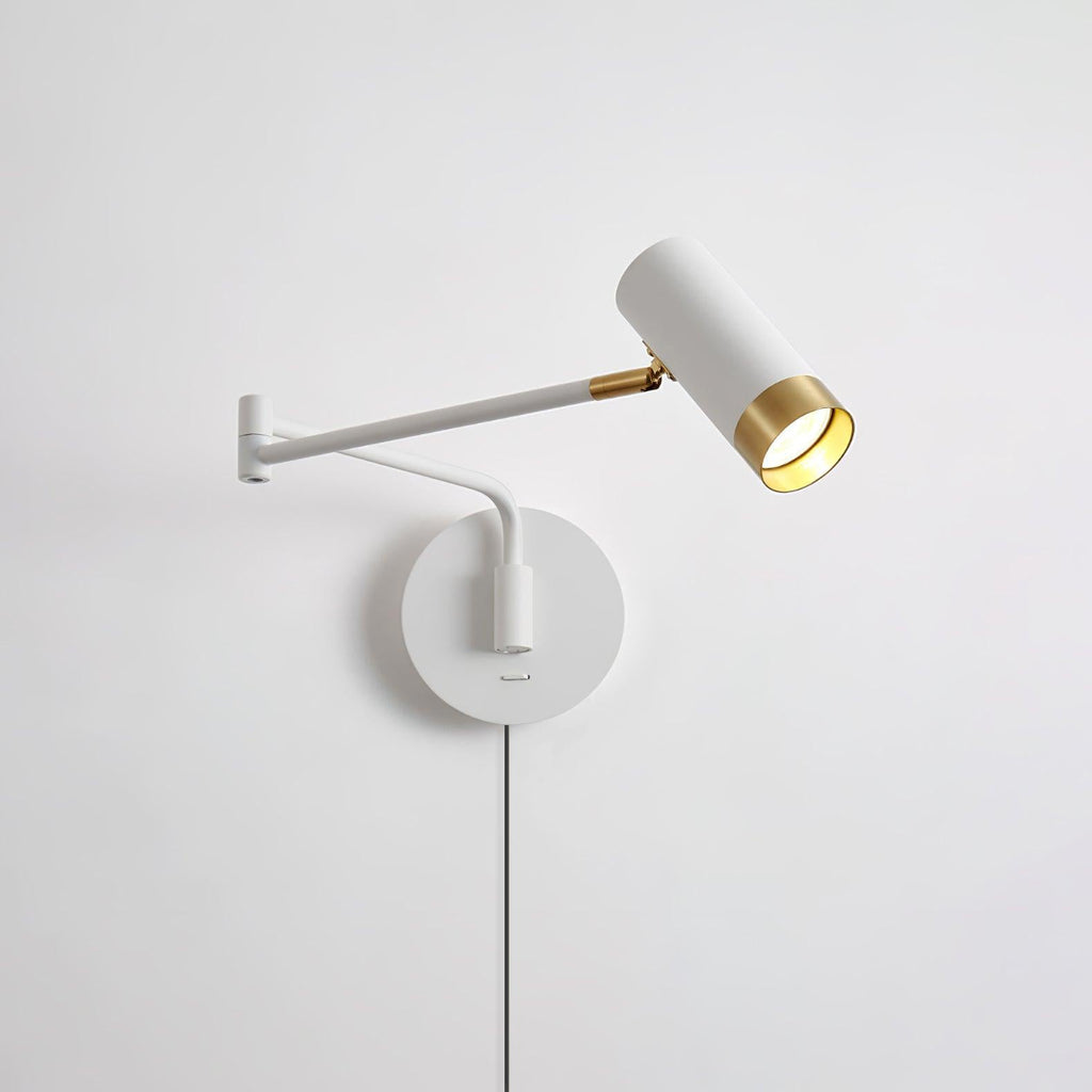 White Swing-Arm Sconce — Wall Sconce | Maison Monashee — view 8