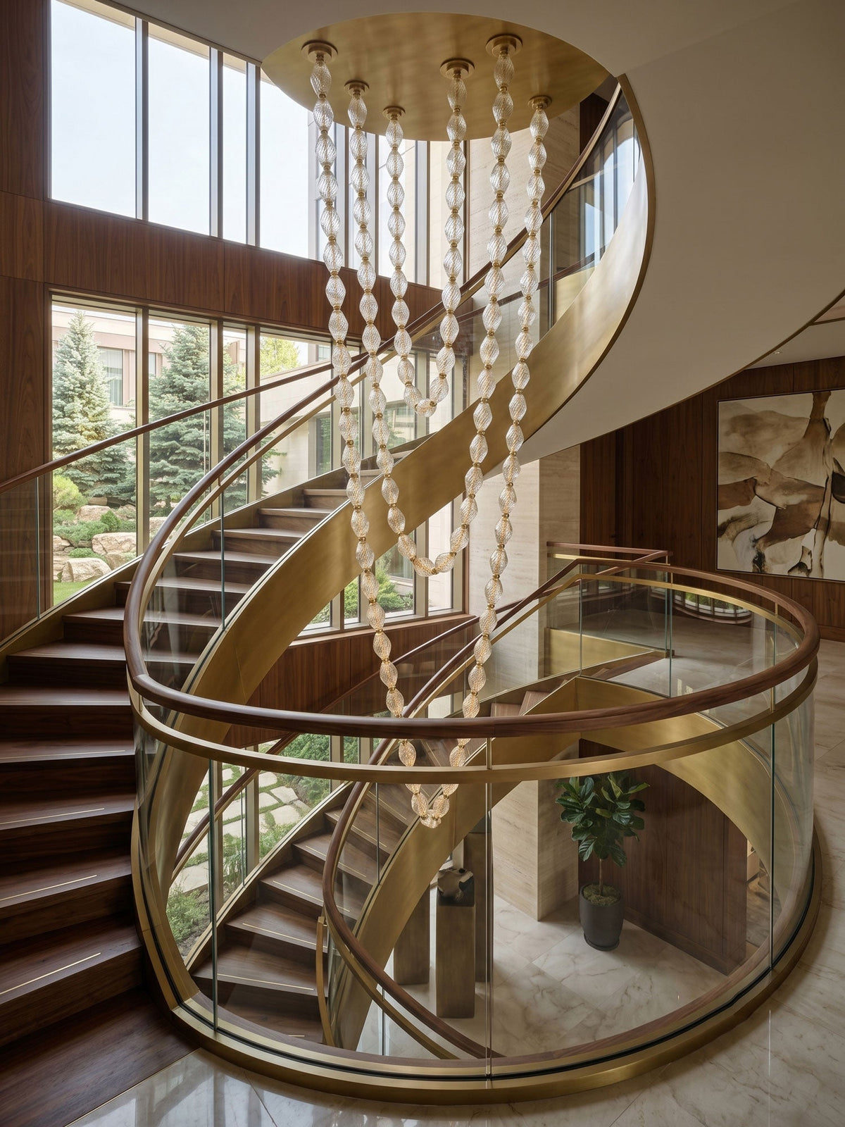 Glass Chain Chandelier — Chandelier | Maison Monashee — view 4