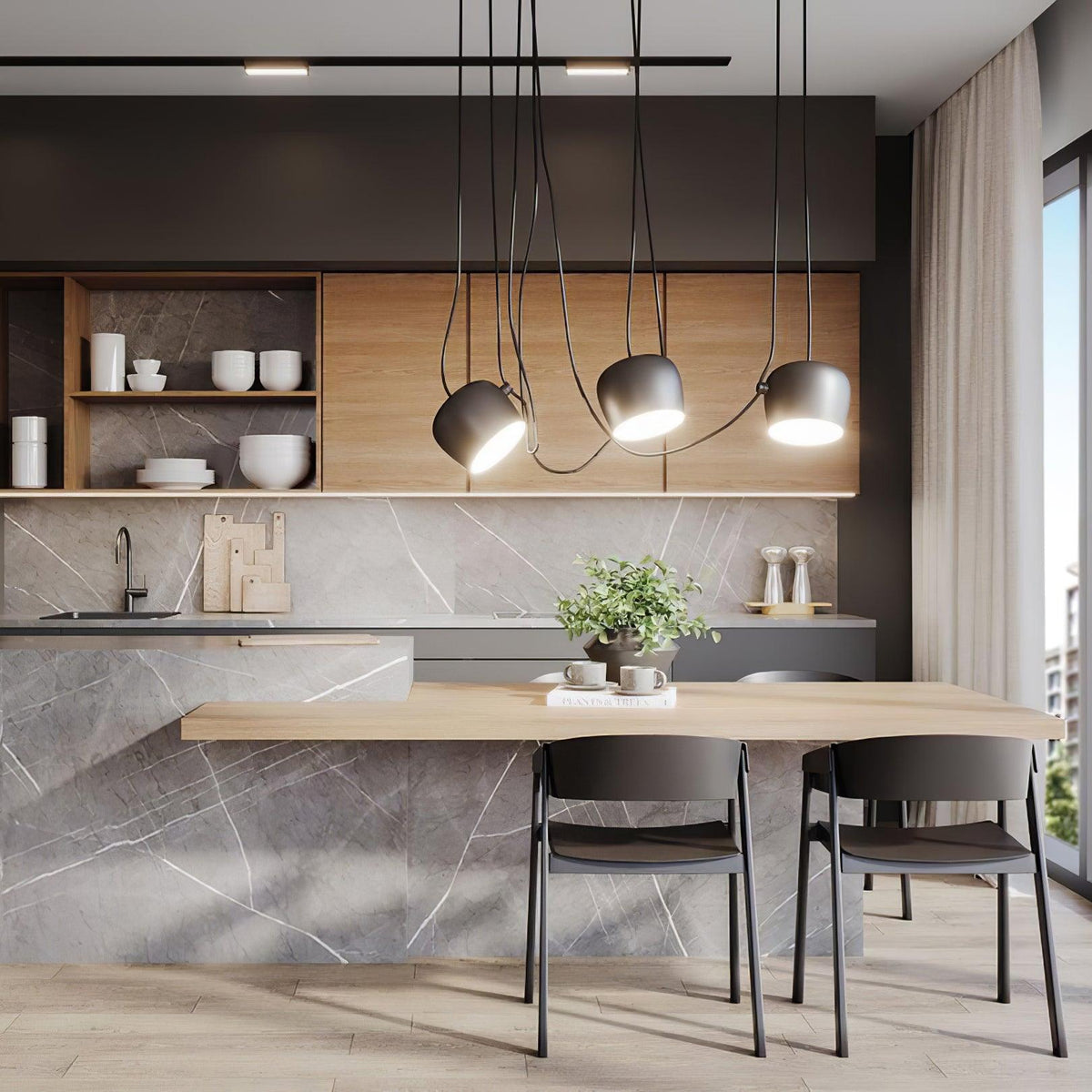 Modern Black Pendant Light Kitchen — Pendant Light | Maison Monashee — view 32