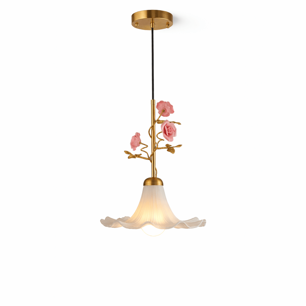 Pink Glass Pendant Light — Pendant Light | Maison Monashee — view 11