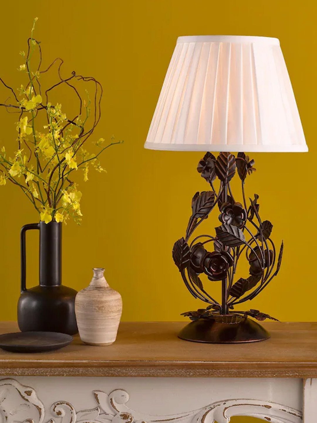 Black Wrought Iron Table Lamp — Table Lamp | Maison Monashee — view 10