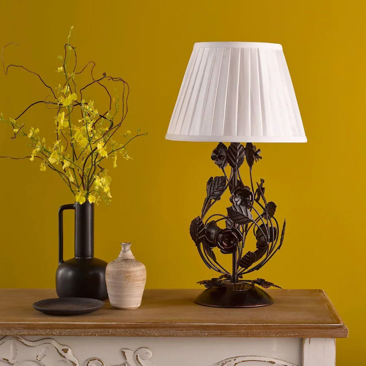 Black Wrought Iron Table Lamp — Table Lamp | Maison Monashee — view 3
