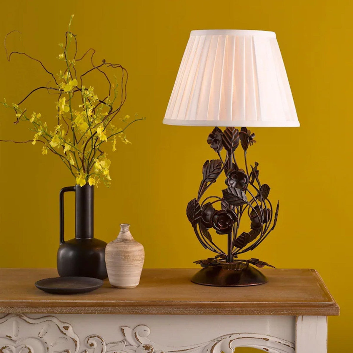 Black Wrought Iron Table Lamp — Table Lamp | Maison Monashee — view 6