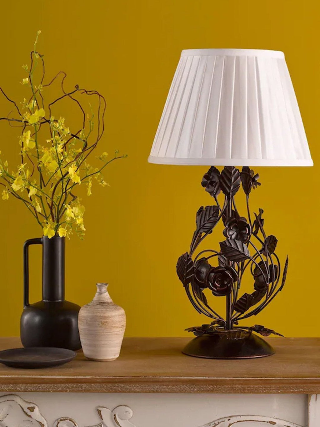 Black Wrought Iron Table Lamp — Table Lamp | Maison Monashee — view 8