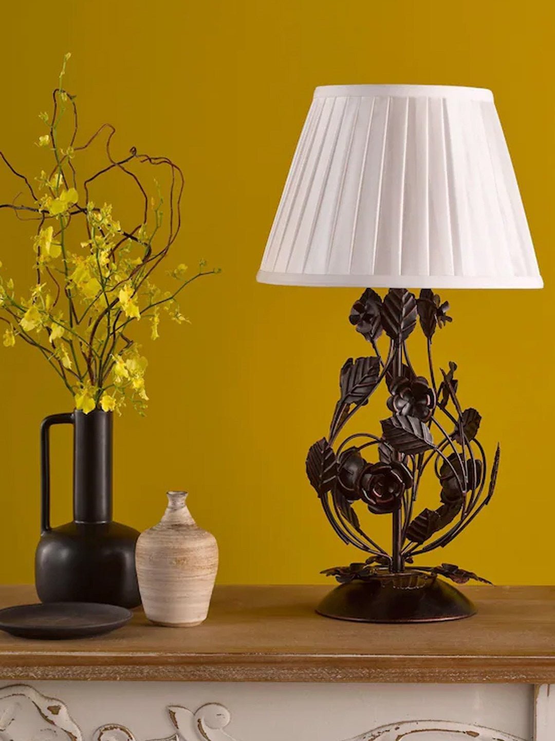 Black Wrought Iron Table Lamp — Table Lamp | Maison Monashee — view 8