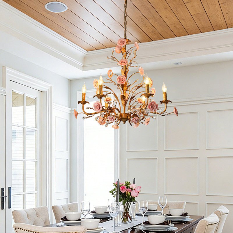 Antique Gold and Crystal Chandelier — Chandelier | Maison Monashee — view 17