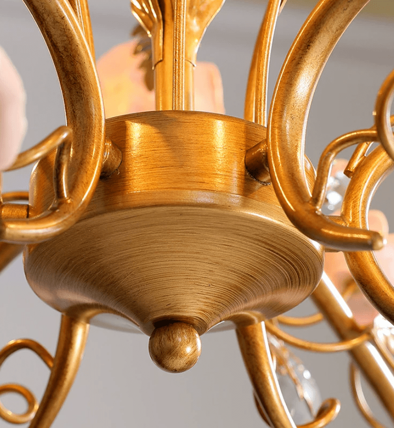 Antique Gold and Crystal Chandelier — Chandelier | Maison Monashee — view 18