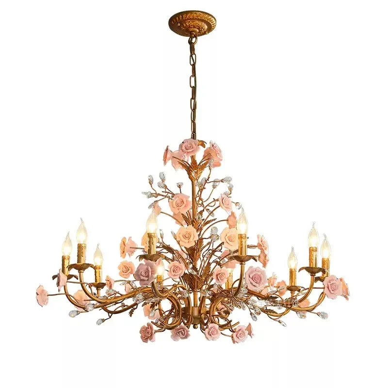 Antique Gold and Crystal Chandelier — Chandelier | Maison Monashee — view 13