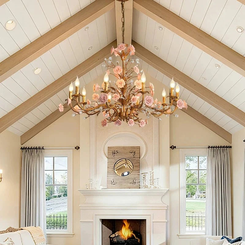 Antique Gold and Crystal Chandelier — Chandelier | Maison Monashee — view 15