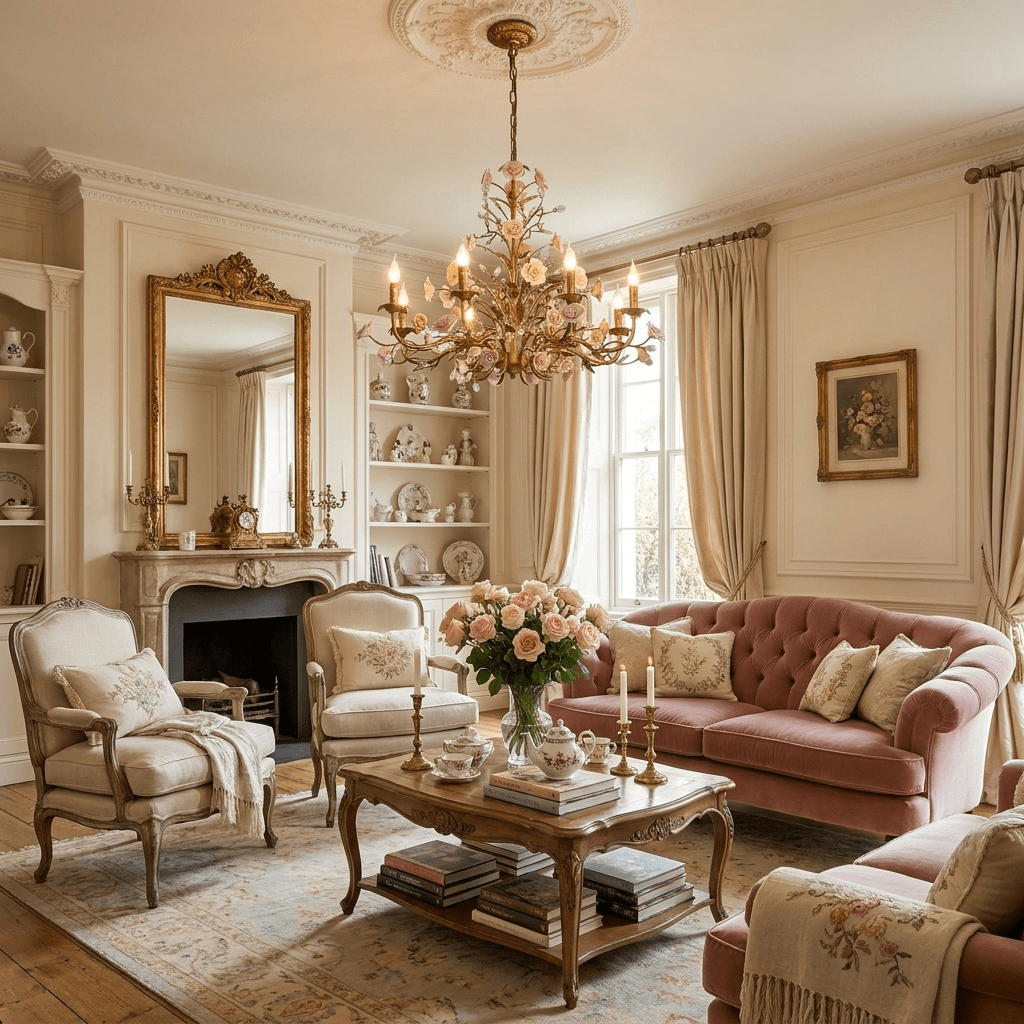 Antique Gold and Crystal Chandelier — Chandelier | Maison Monashee — view 6