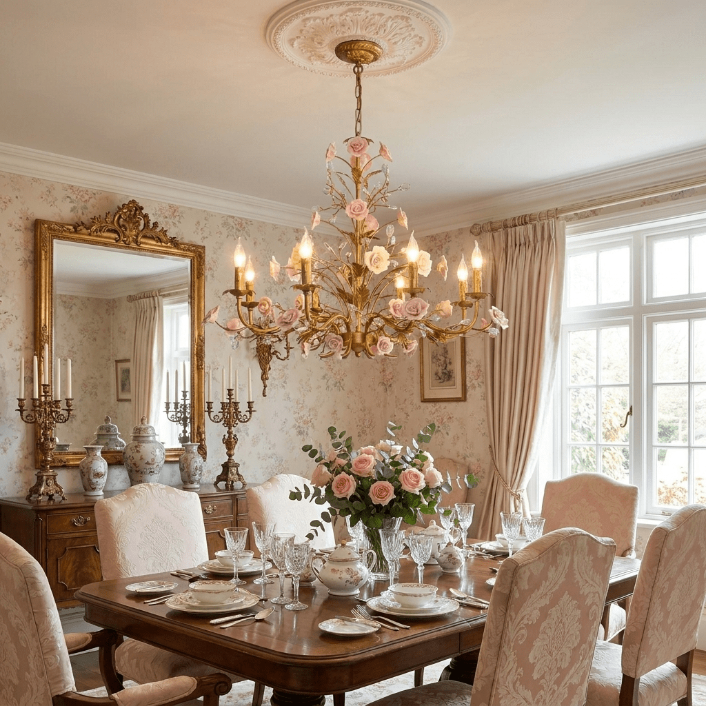 Antique Gold and Crystal Chandelier — Chandelier | Maison Monashee — view 5