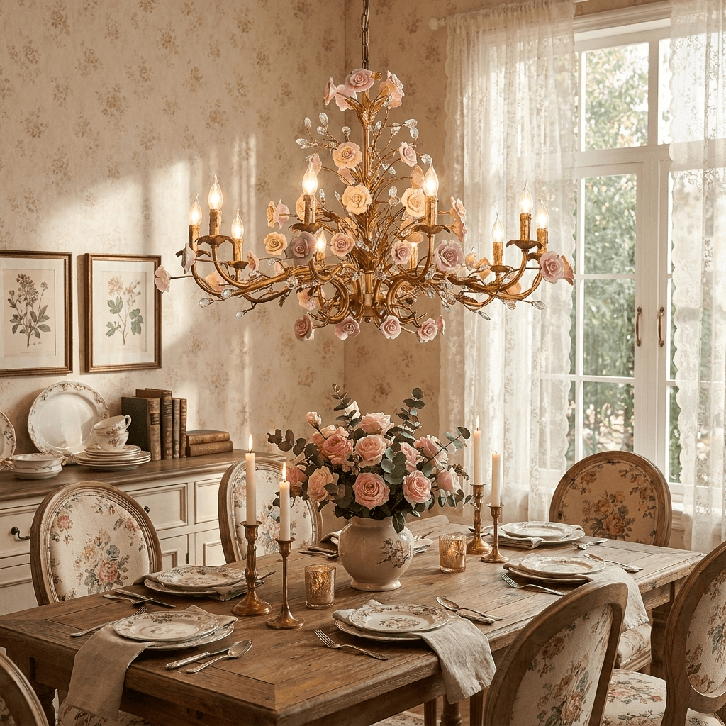 Antique Gold and Crystal Chandelier — Chandelier | Maison Monashee — view 7