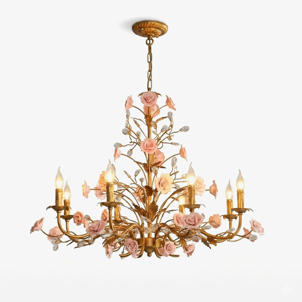Antique Gold and Crystal Chandelier — Chandelier | Maison Monashee