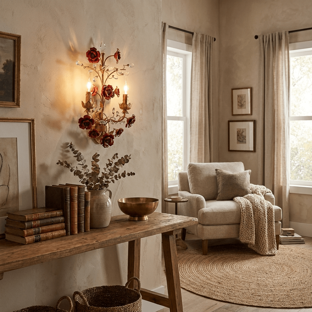 Floral Wall Light — Wall Sconce | Maison Monashee — view 4