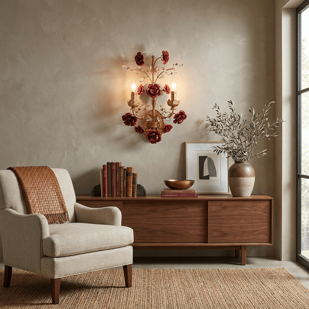 Floral Wall Light — Wall Sconce | Maison Monashee — view 5