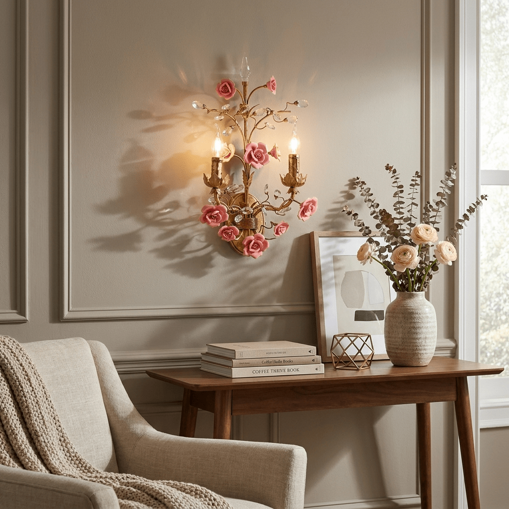 Floral Wall Light — Wall Sconce | Maison Monashee — view 6