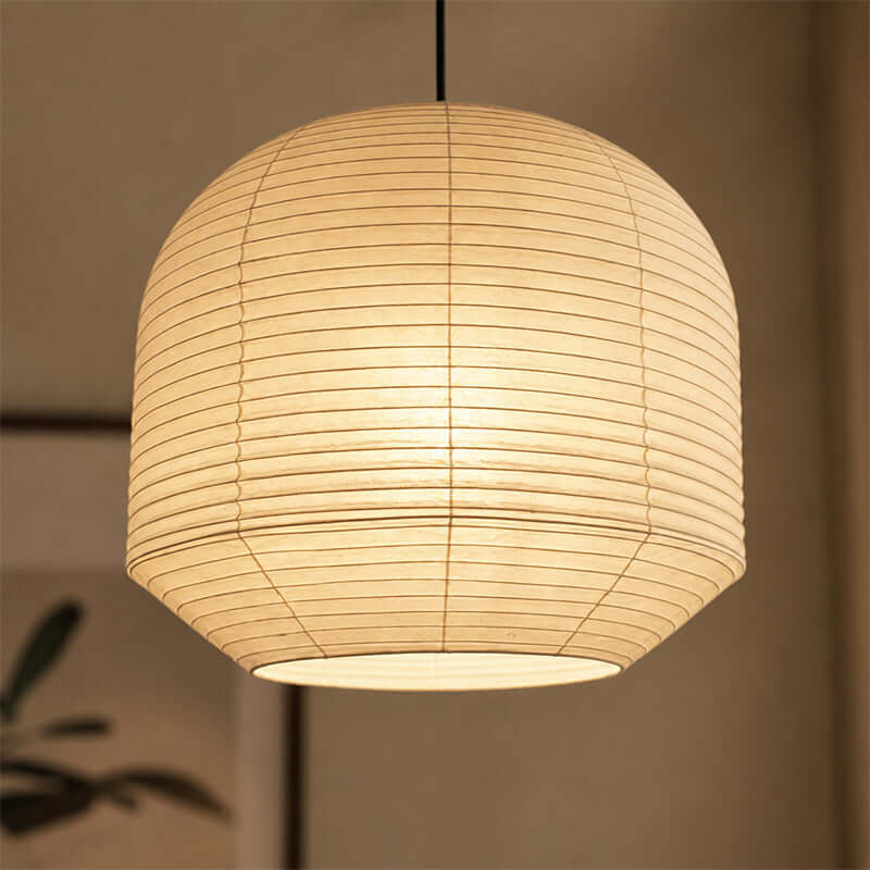 Large Round Paper Pendant Light — Pendant Light | Maison Monashee — view 15