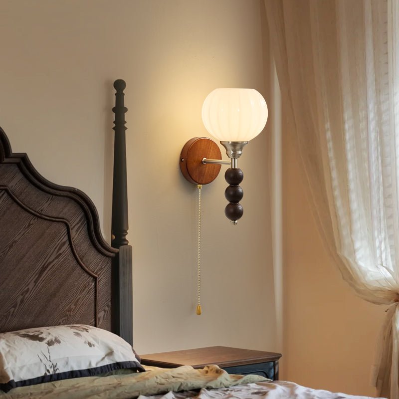 Wood Bead Wall Sconce — Wall Sconce | Maison Monashee — view 5