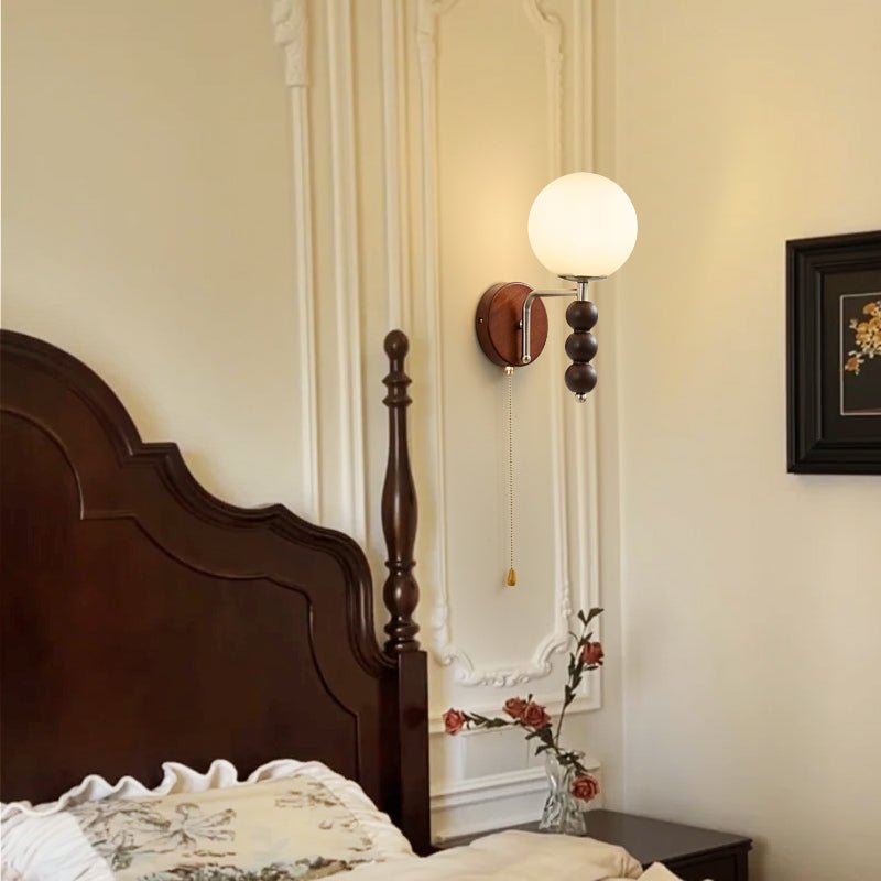 Wood Bead Wall Sconce — Wall Sconce | Maison Monashee — view 6