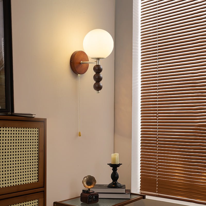 Wood Bead Wall Sconce — Wall Sconce | Maison Monashee — view 7