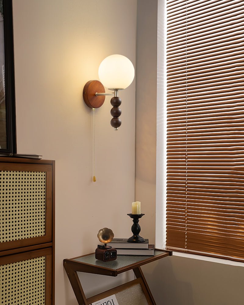 Wood Bead Wall Sconce — Wall Sconce | Maison Monashee — view 13