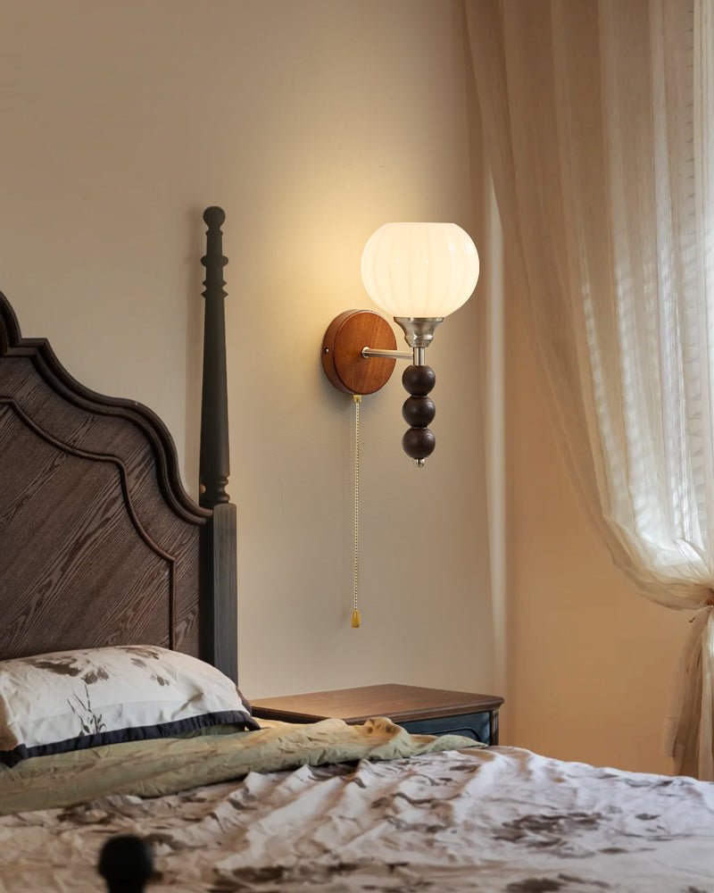 Wood Bead Wall Sconce — Wall Sconce | Maison Monashee — view 14