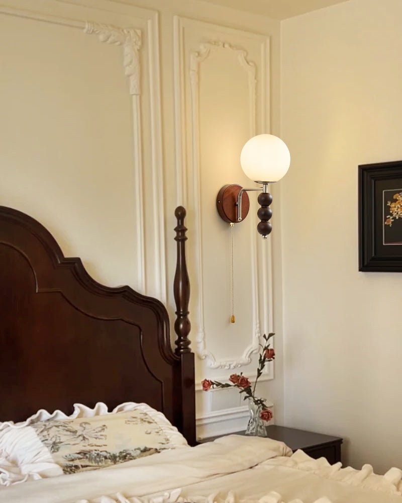 Wood Bead Wall Sconce — Wall Sconce | Maison Monashee — view 15