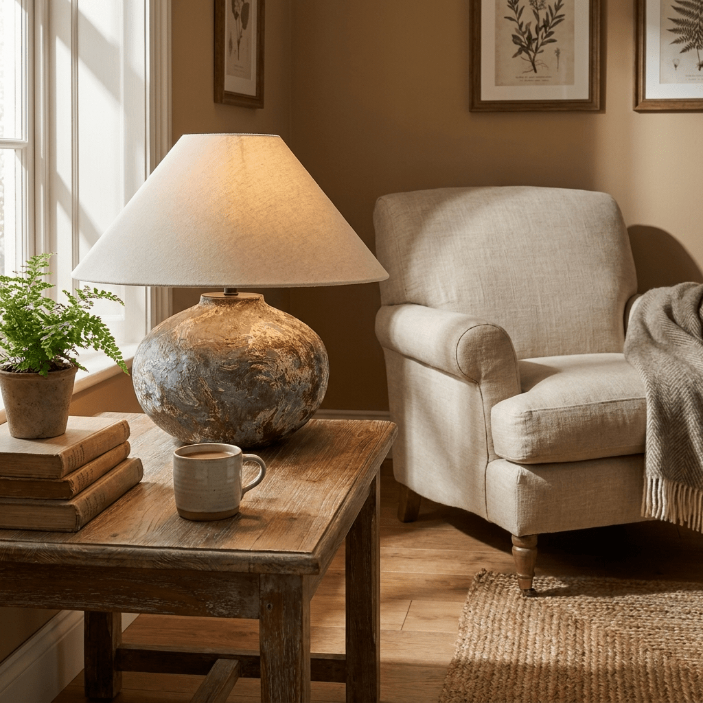 Aged Ceramic Table Lamp — Table Lamp | Maison Monashee — view 6