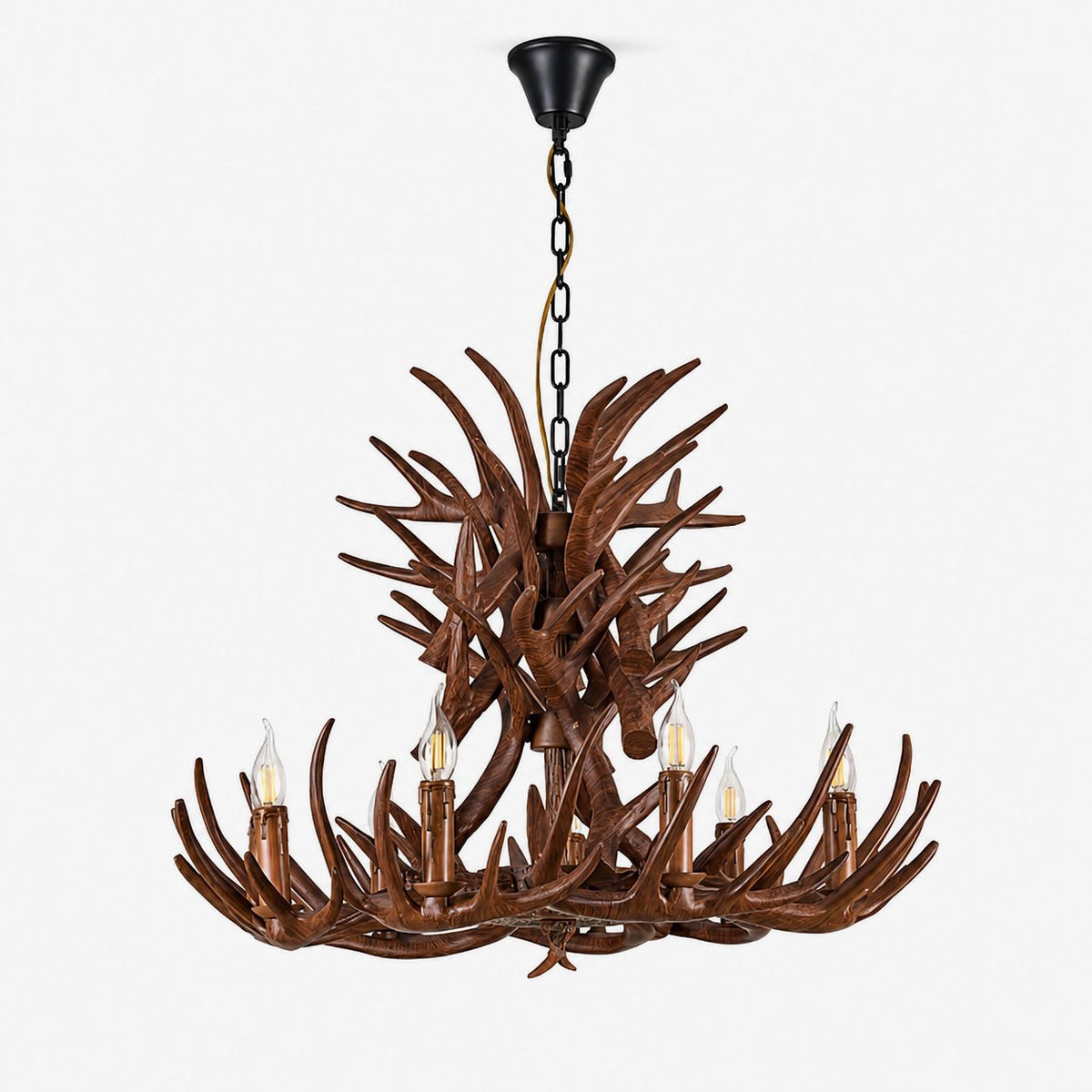Wood Antler Chandelier — Chandelier | Maison Monashee — view 7