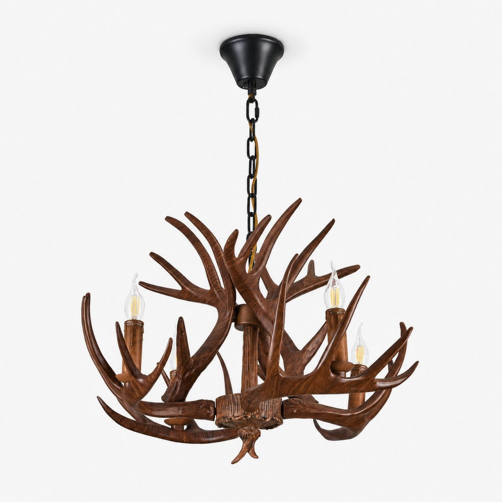 Wood Antler Chandelier — Chandelier | Maison Monashee — view 8