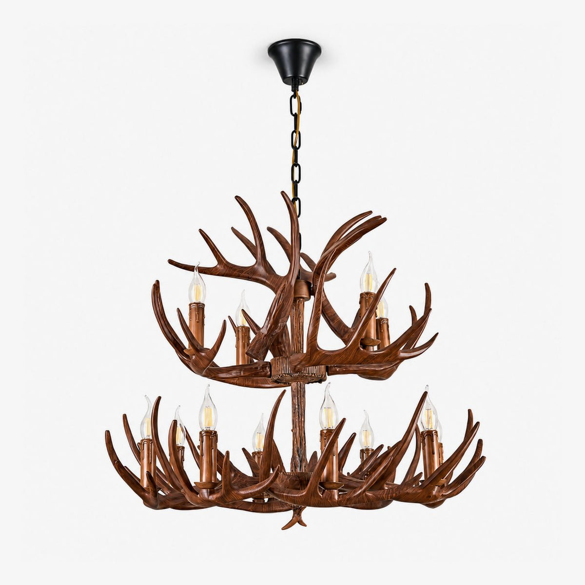 Wood Antler Chandelier — Chandelier | Maison Monashee — view 9