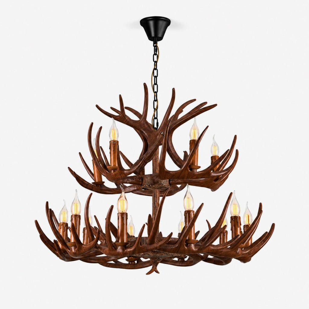 Wood Antler Chandelier — Chandelier | Maison Monashee — view 11