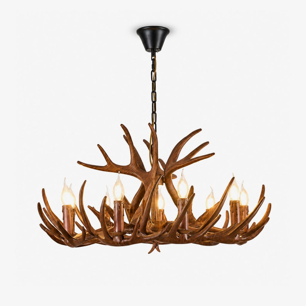 Wood Antler Chandelier — Chandelier | Maison Monashee — view 13