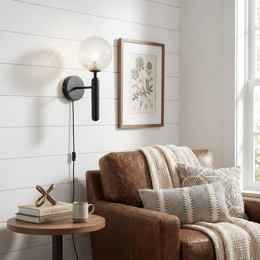 Brass Plug-in Wall Sconce — Wall Sconce | Maison Monashee — view 2