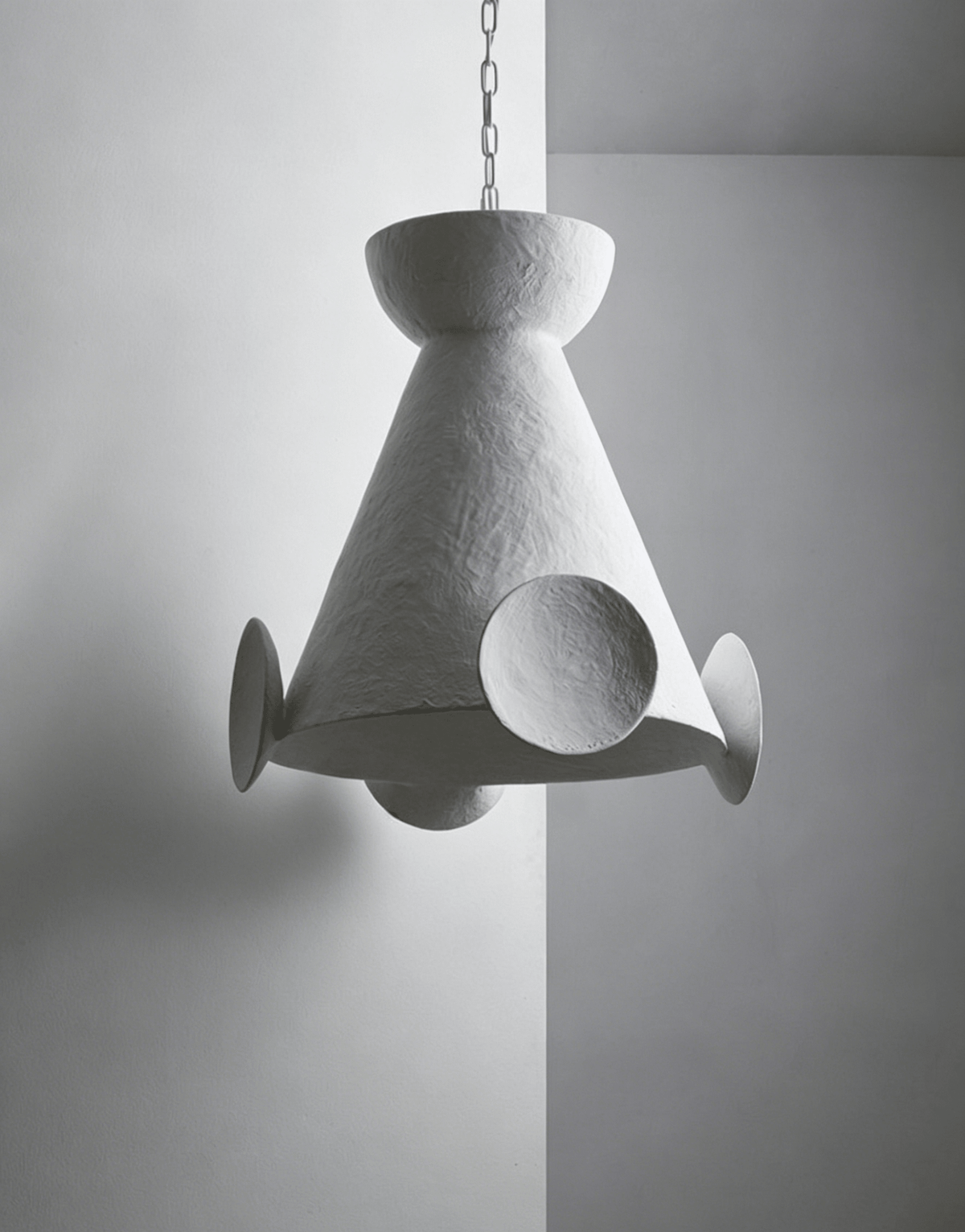 White Plaster Pendant Light — Pendant Light | Maison Monashee — view 11