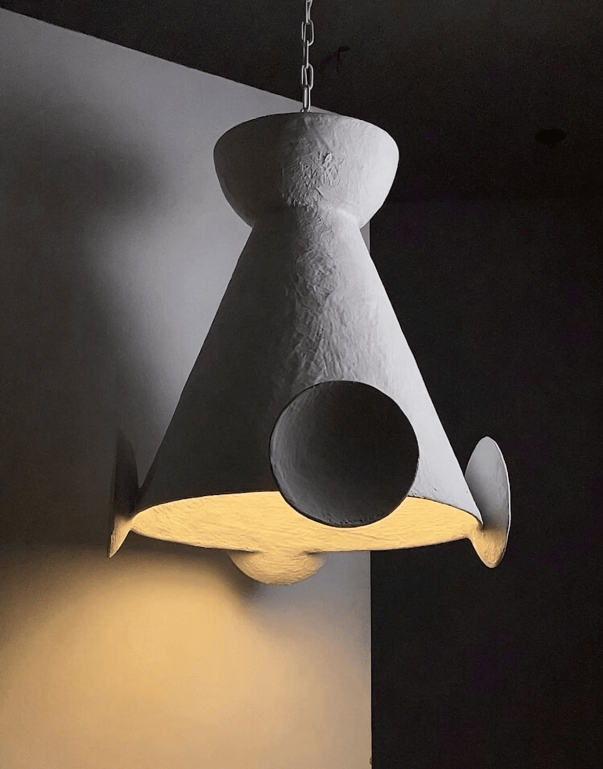 White Plaster Pendant Light — Pendant Light | Maison Monashee — view 6