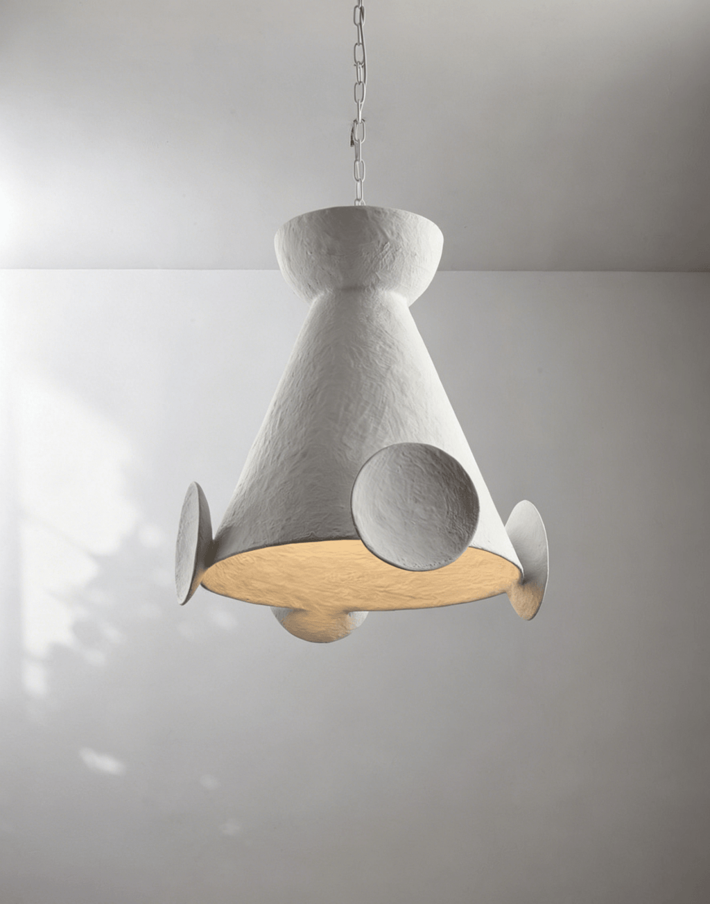 White Plaster Pendant Light — Pendant Light | Maison Monashee — view 7