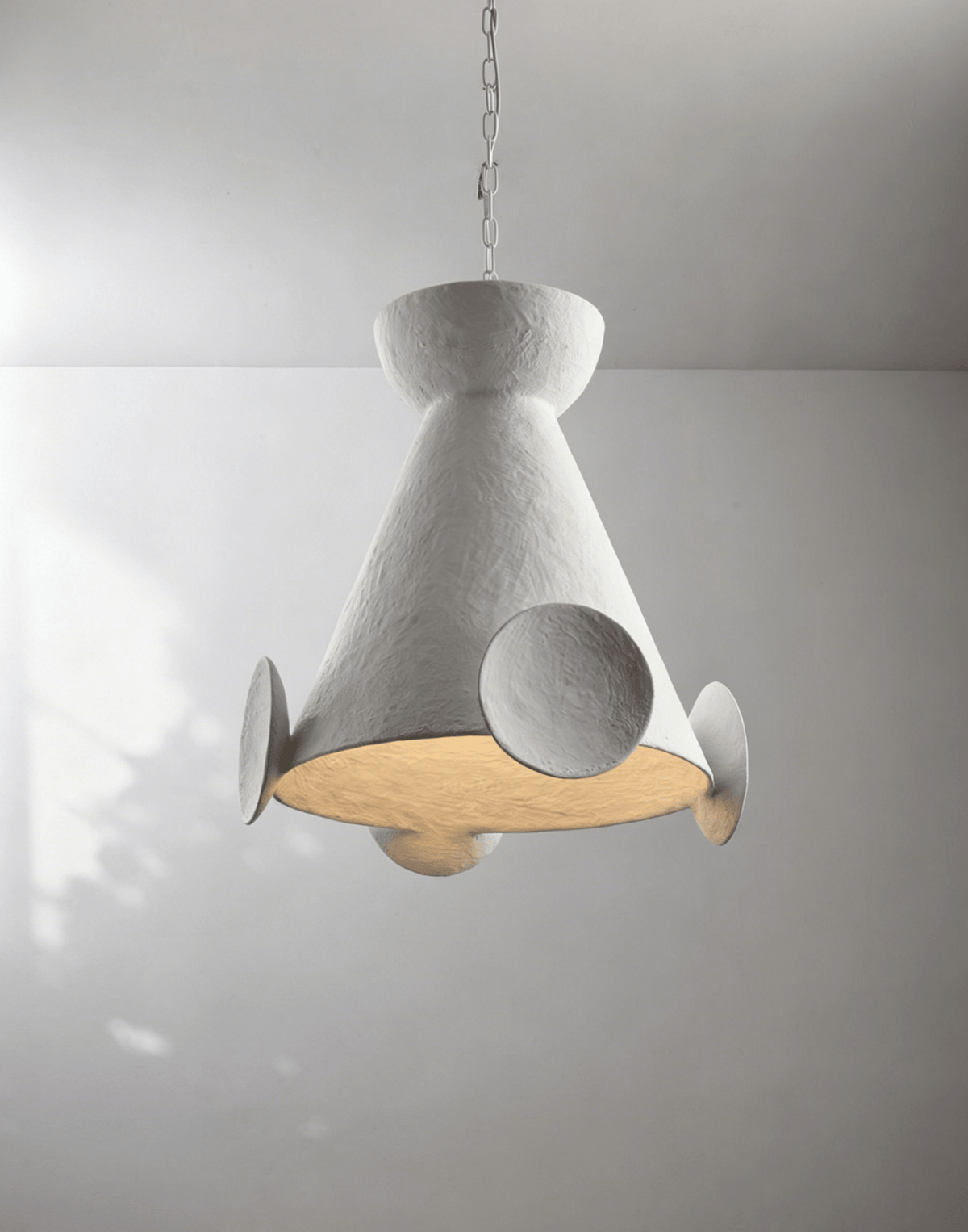 White Plaster Pendant Light — Pendant Light | Maison Monashee — view 7