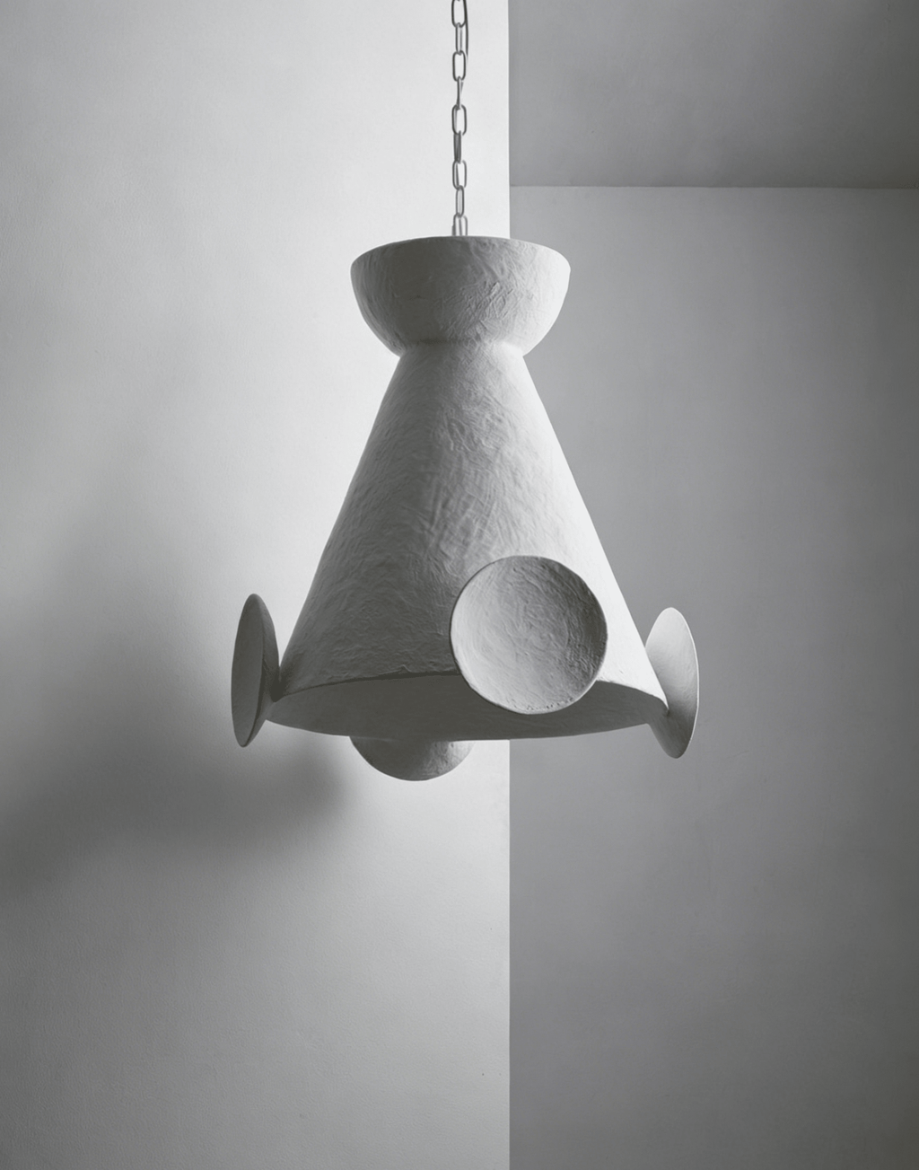 White Plaster Pendant Light — Pendant Light | Maison Monashee — view 8