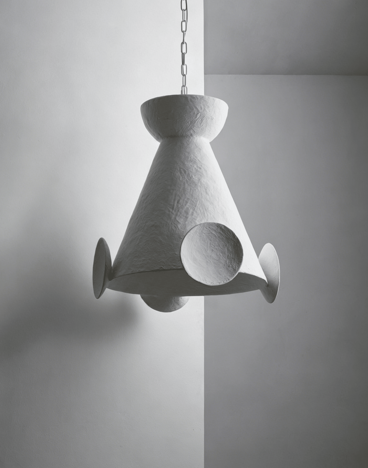 White Plaster Pendant Light — Pendant Light | Maison Monashee — view 8
